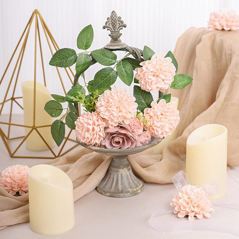 2.5" FOAM DAHLIA WITH STEM-25PCS PER BOX