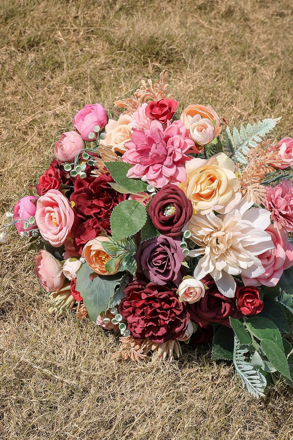 DIY DESIGNER FLOWER COMBO BOXES IN BURGUNDY PINK