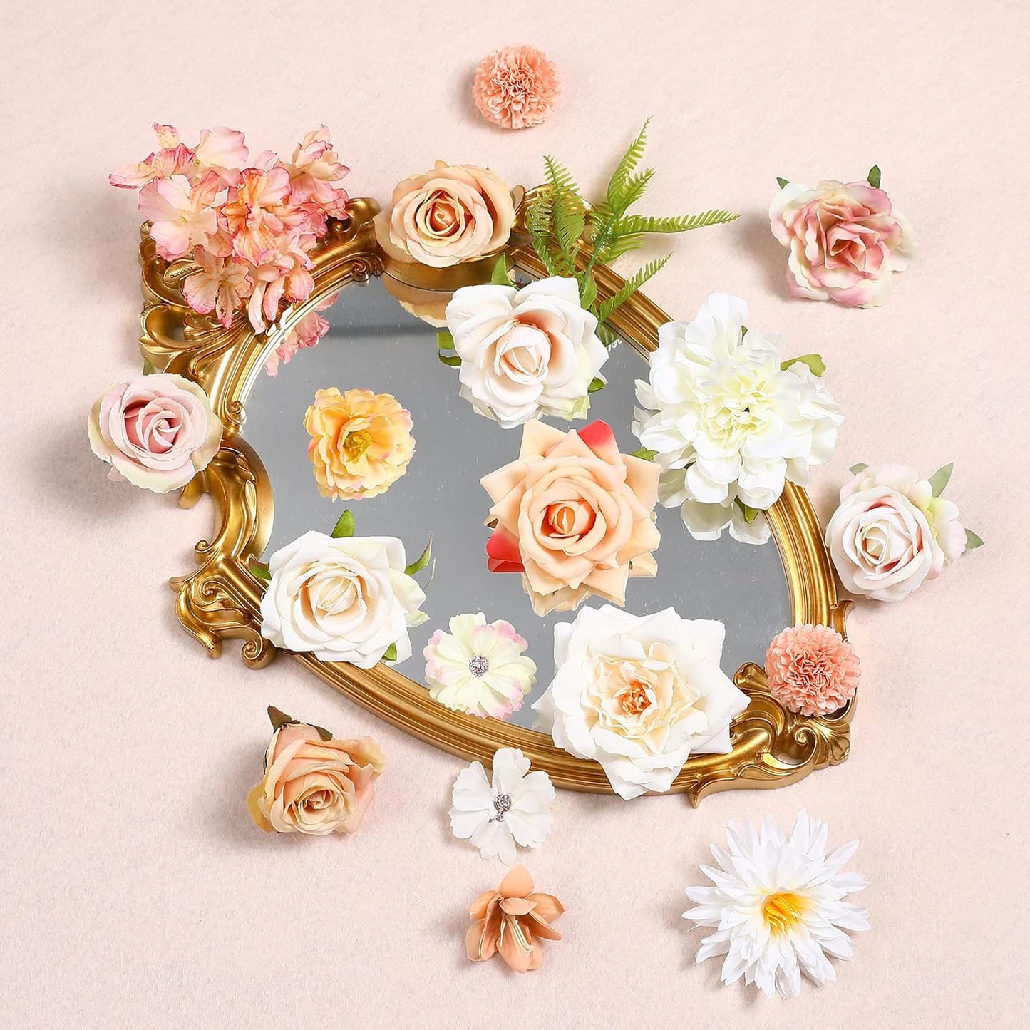 DIY DESIGNER FLOWER COMBO BOXES IN CHAMPAGNE POWDER