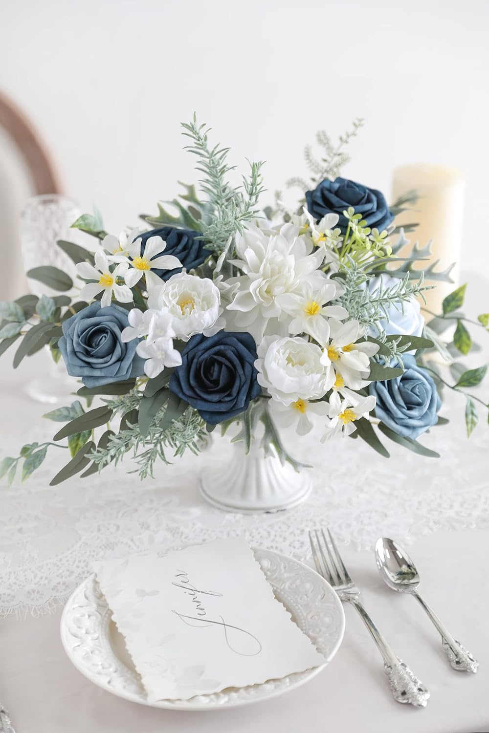 ARTIFICIAL GREENING STEM BOX SET-DUSTY BLUE