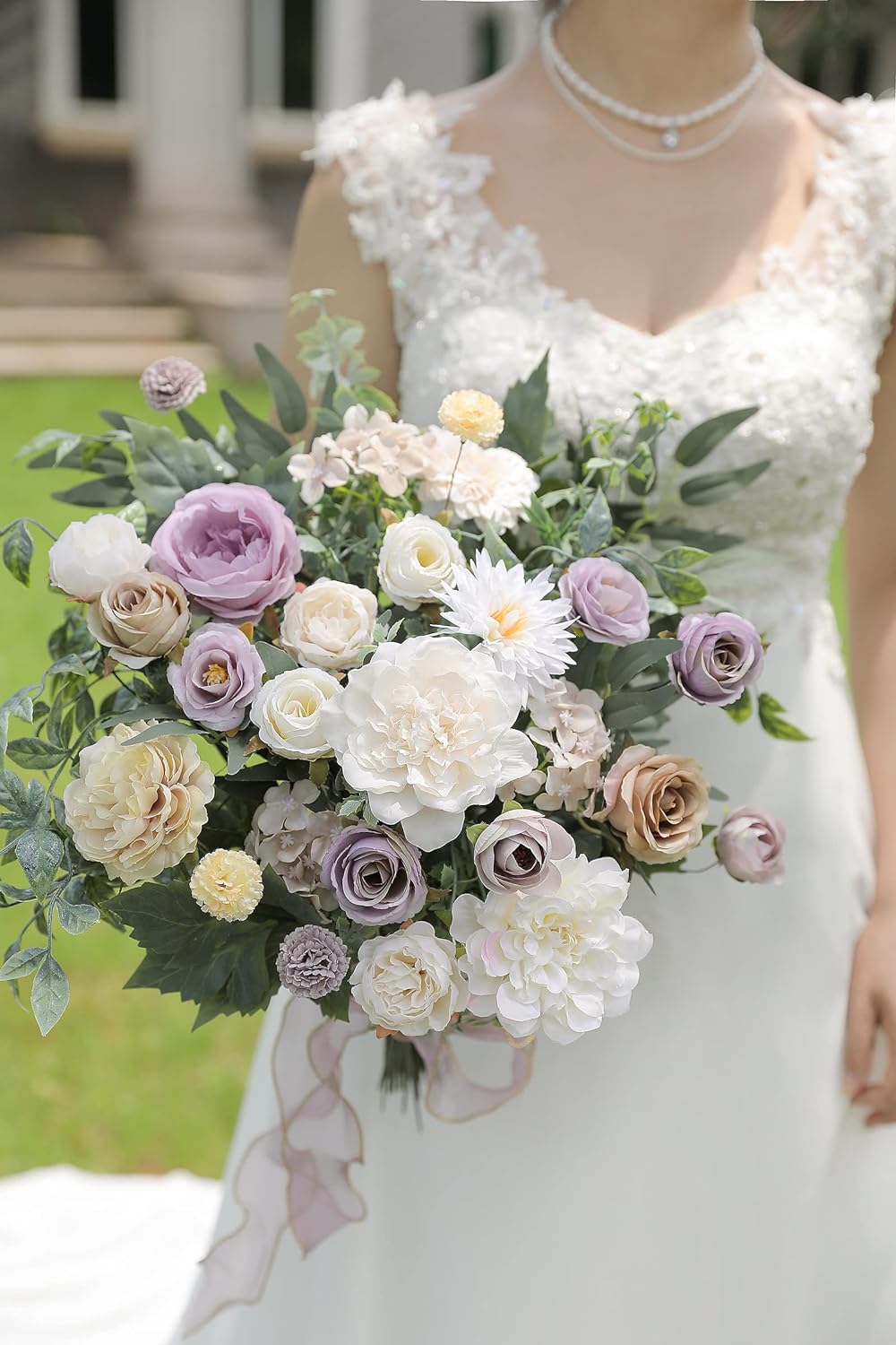 DIY DESIGNER FLOWER COMBO BOXES IN ELEGANT WHITE & PURPLE