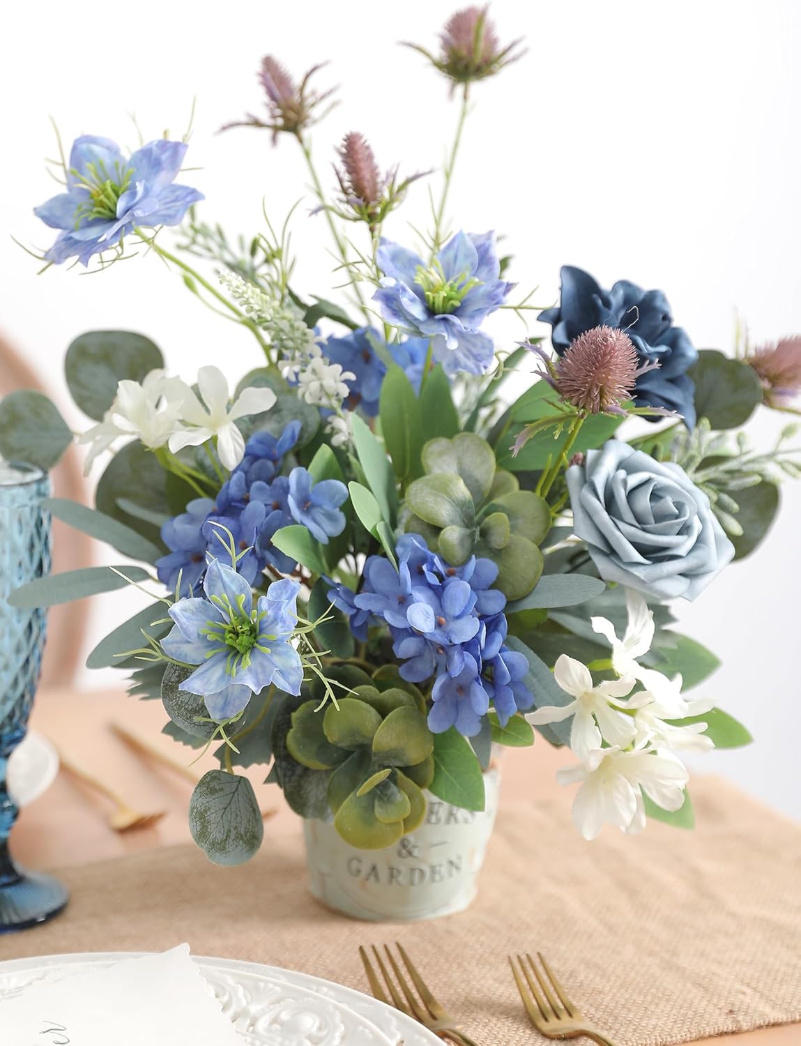 ARTIFICIAL GREENING STEM BOX SET-GREEN & BLUE