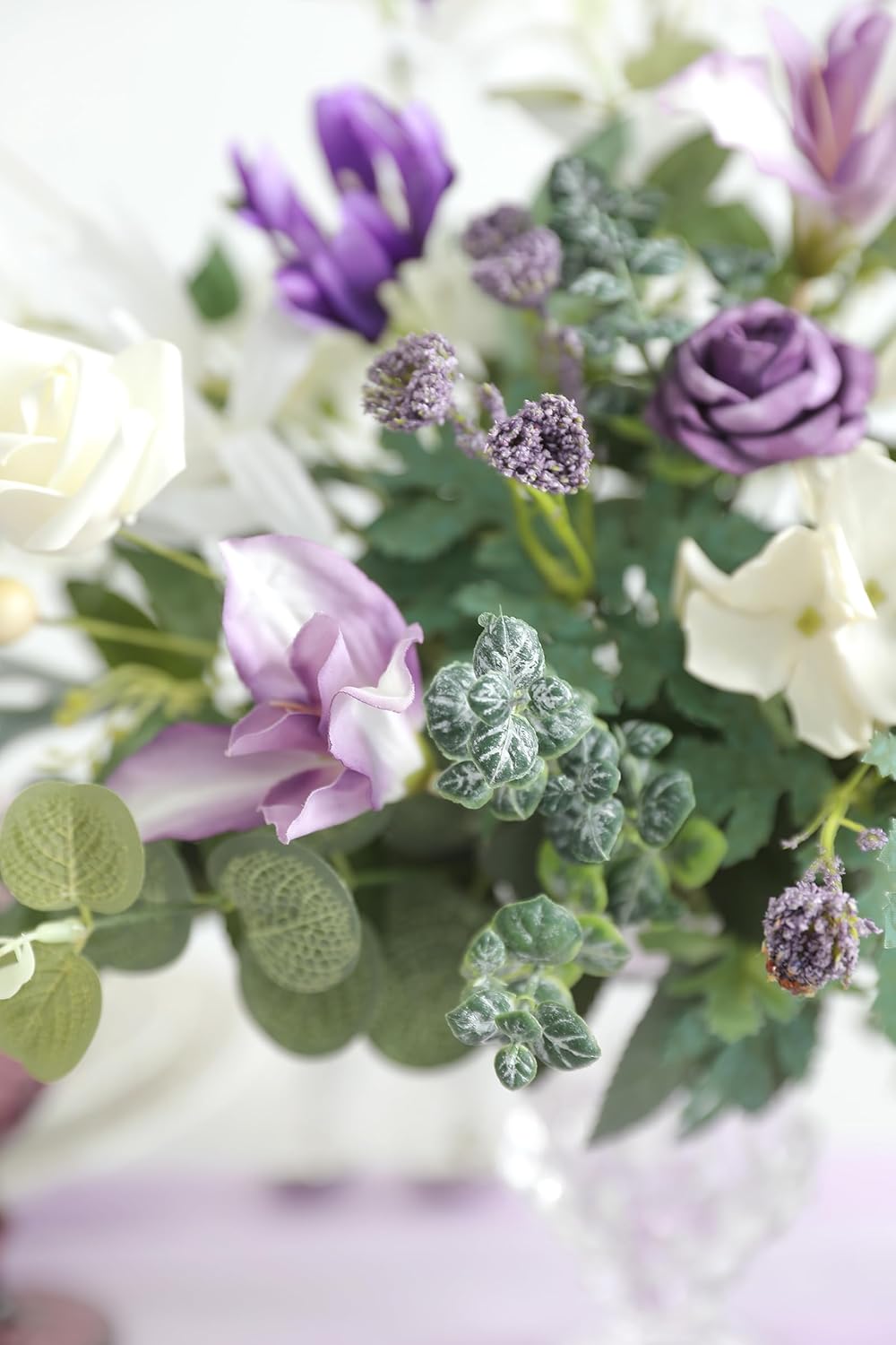 ARTIFICIAL GREENING STEM BOX SET-GREEN & PURPLE