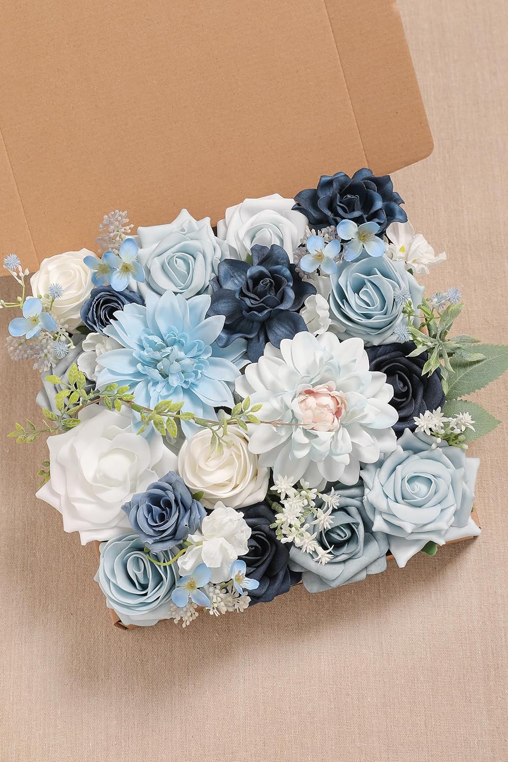 DIY DESIGNER FLOWER COMBO BOXES IN LIGHT BLUE&NAVY BLUE