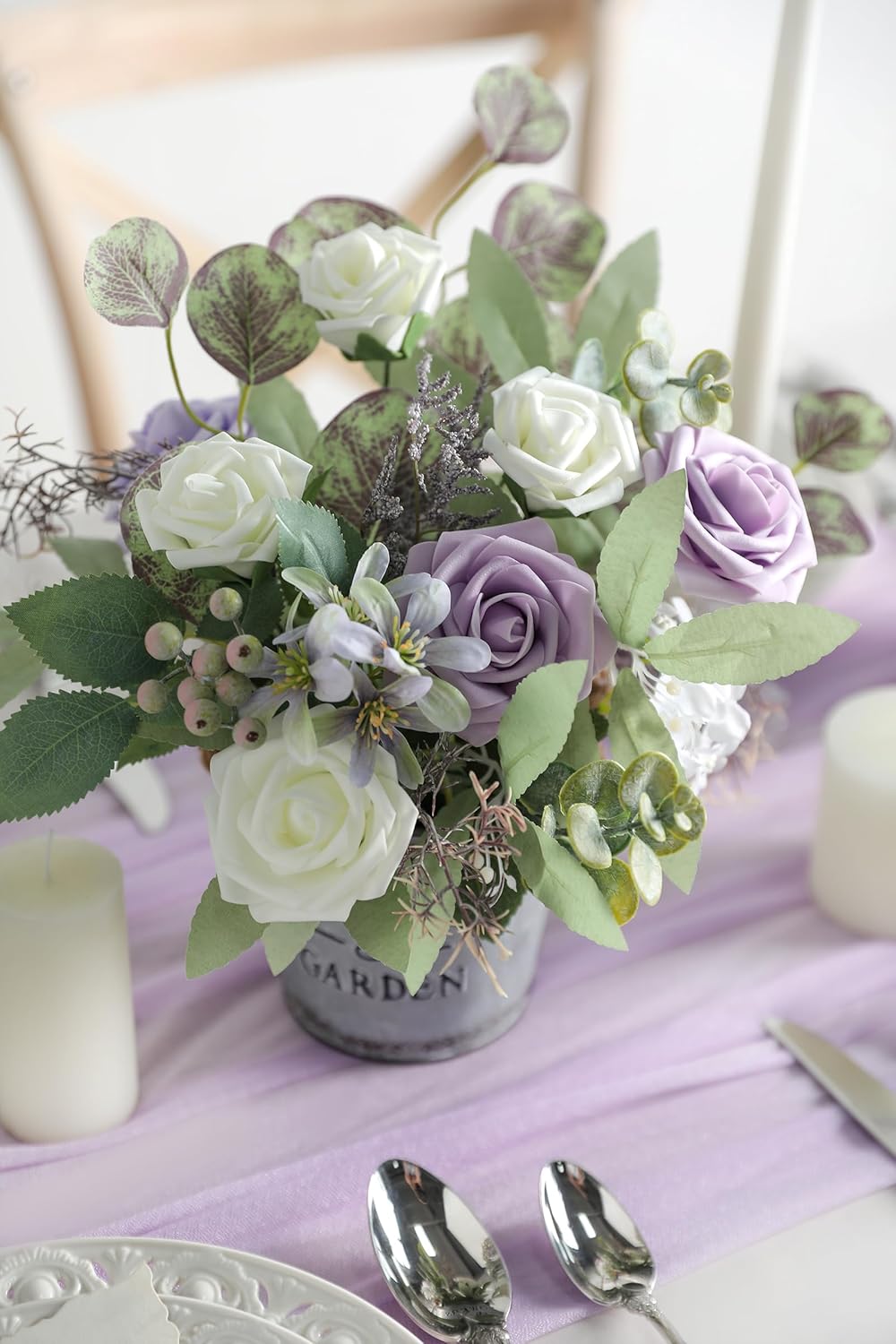 ARTIFICIAL GREENING STEM BOX SET-LILAC & GREEN