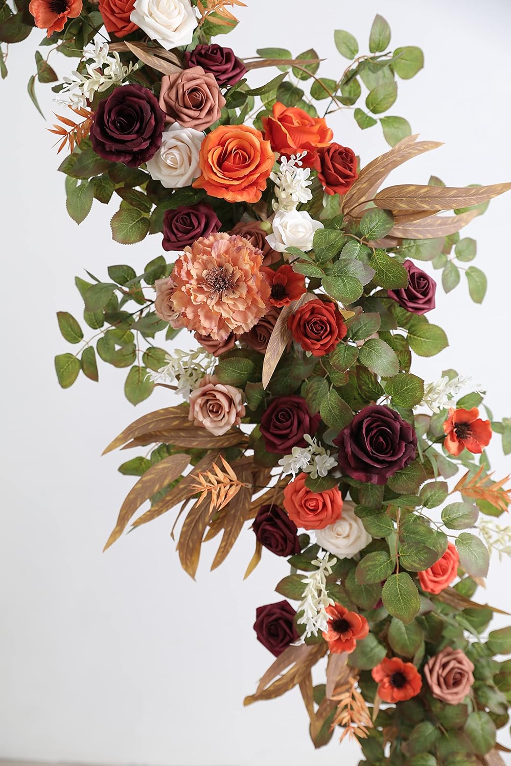 DIY DESIGNER FLOWER COMBO BOXES IN ORANGE & BURGUNDY