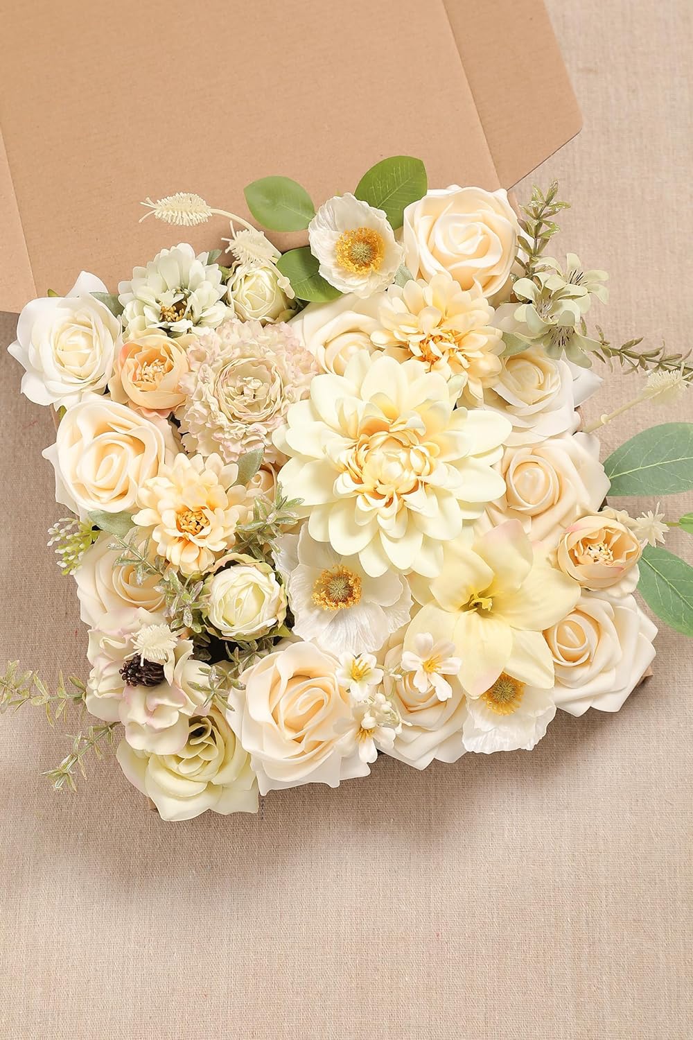 DIY DESIGNER FLOWER COMBO BOXES IN PALE YELLOW
