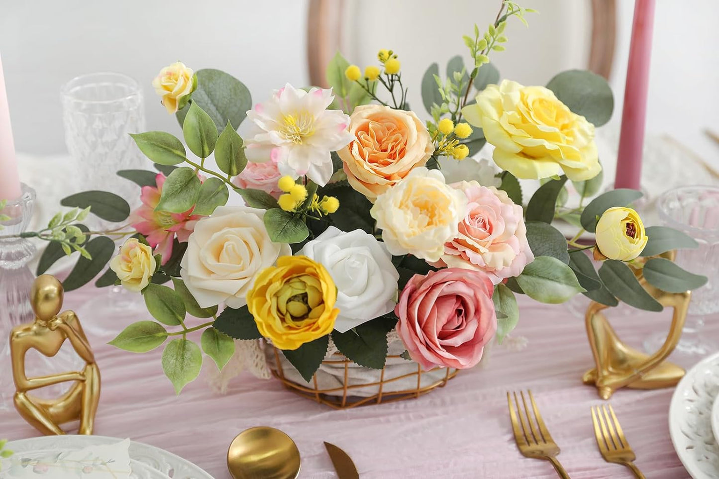 DIY DESIGNER FLOWER COMBO BOXES IN PINK YELLOW