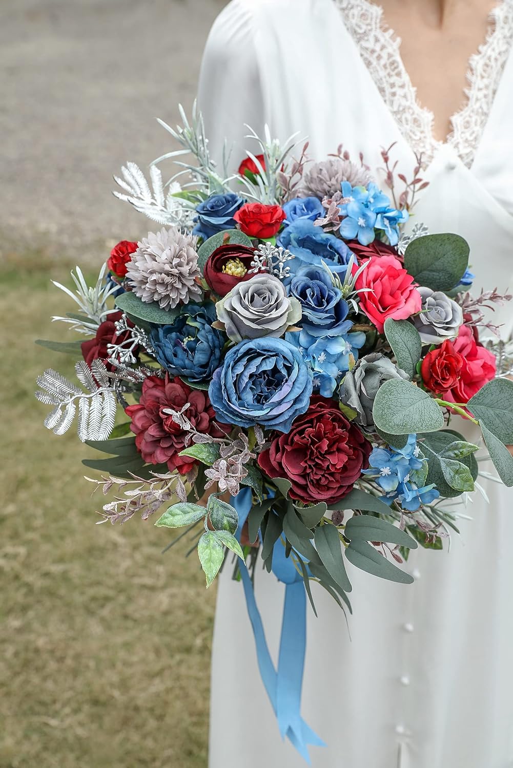 DIY DESIGNER FLOWER COMBO BOXES IN RED BLUE