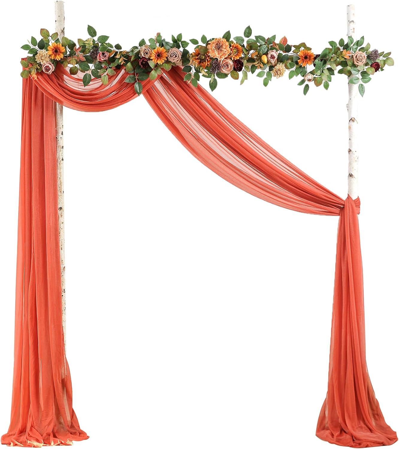 Chiffon curtain wedding arch decoration