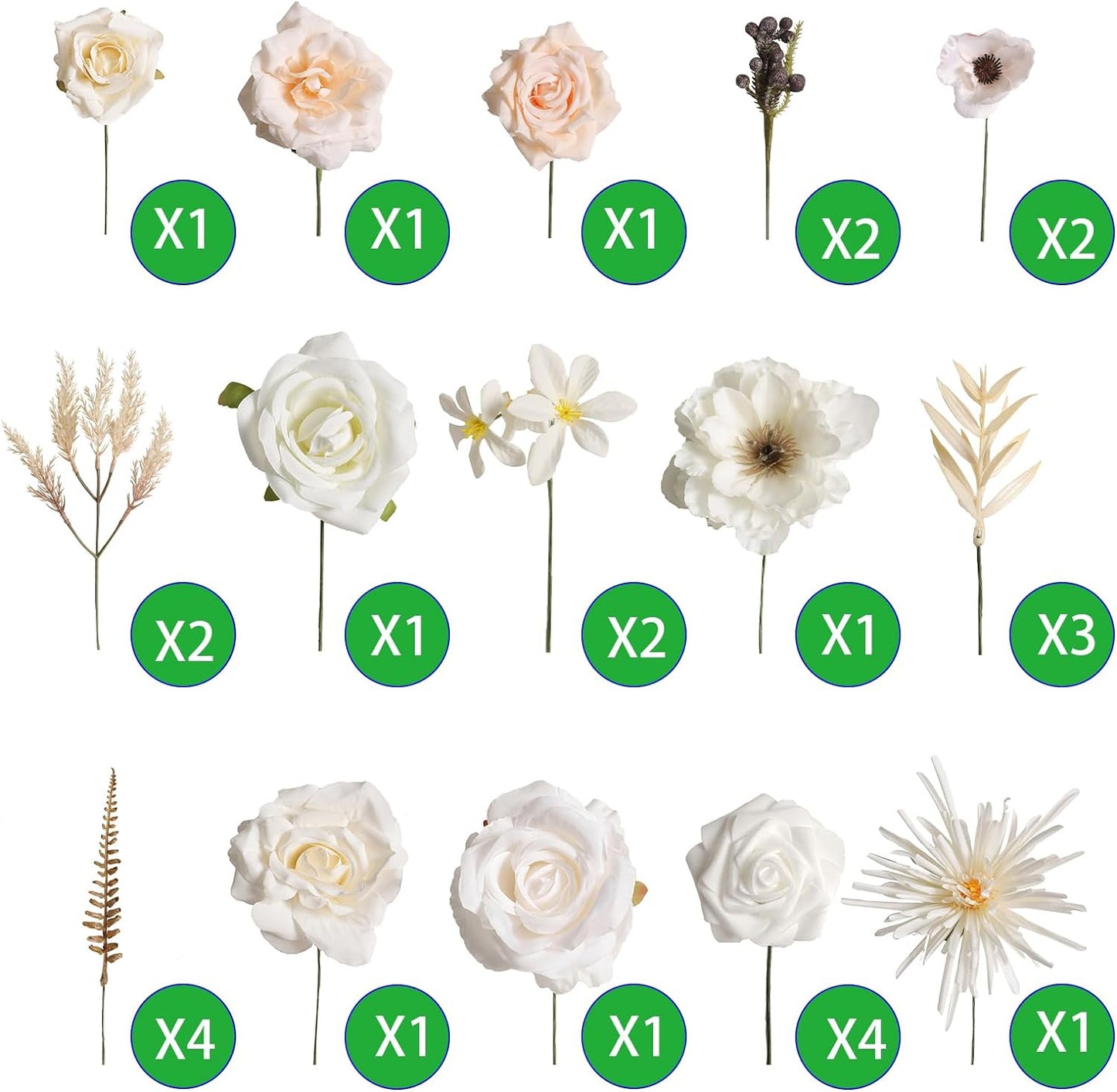 DIY DESIGNER FLOWER COMBO BOXES IN WHITE 1