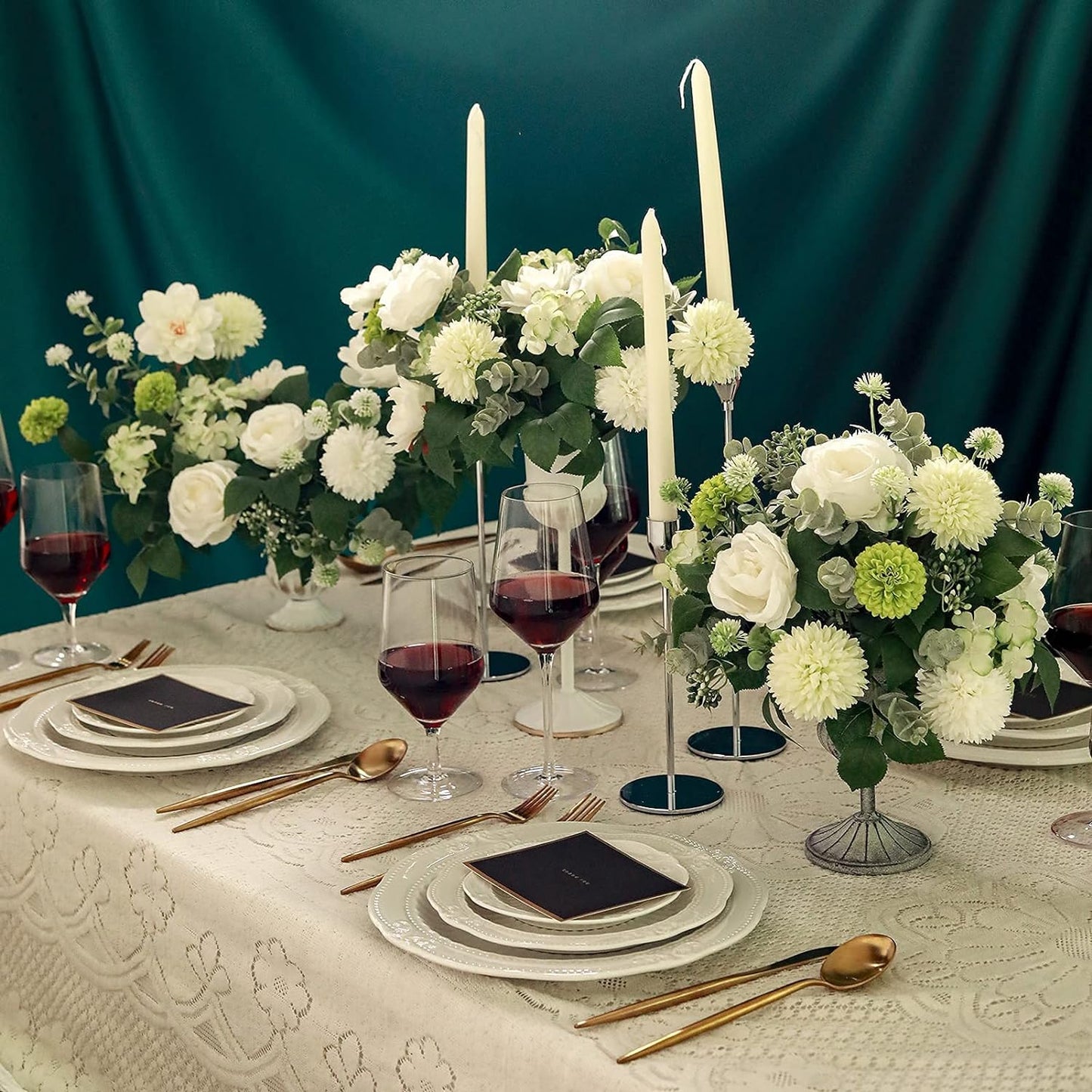 DIY DESIGNER FLOWER COMBO BOXES IN WHITE &GREEN