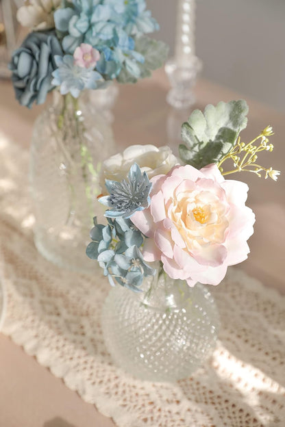 DIY DESIGNER FLOWER COMBO BOXES IN BLUE & PINK