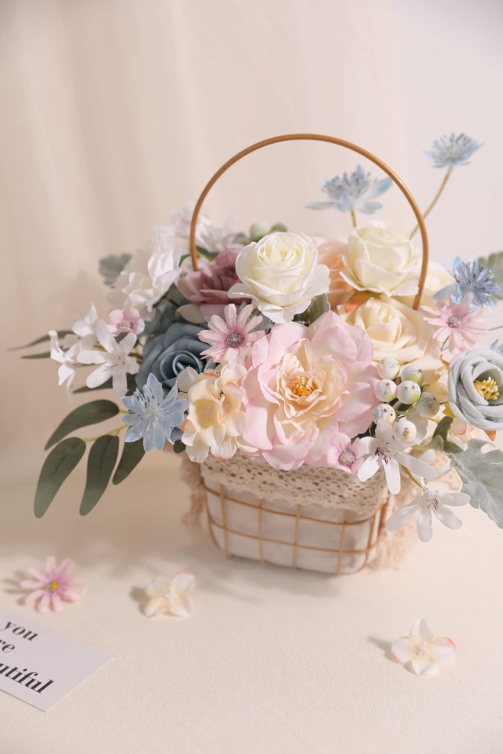 DIY DESIGNER FLOWER COMBO BOXES IN BLUE & PINK