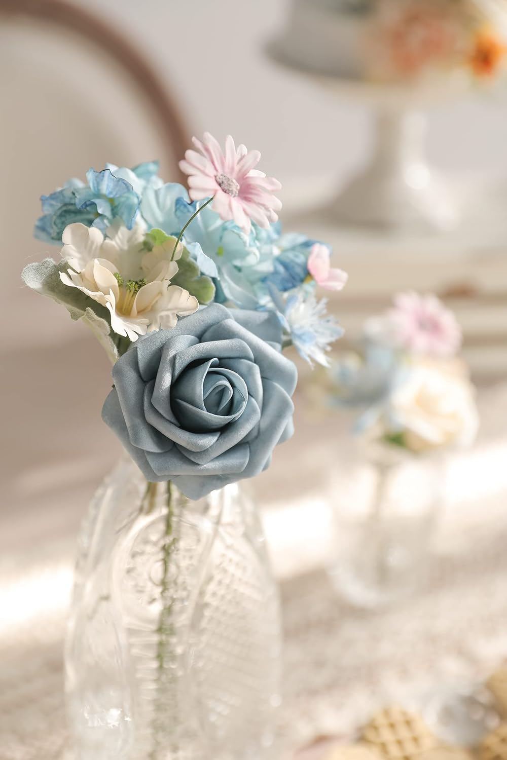 DIY DESIGNER FLOWER COMBO BOXES IN BLUE & PINK