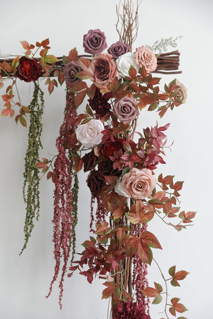 DIY DESIGNER FLOWER COMBO BOXES IN BURGUNDY PINK