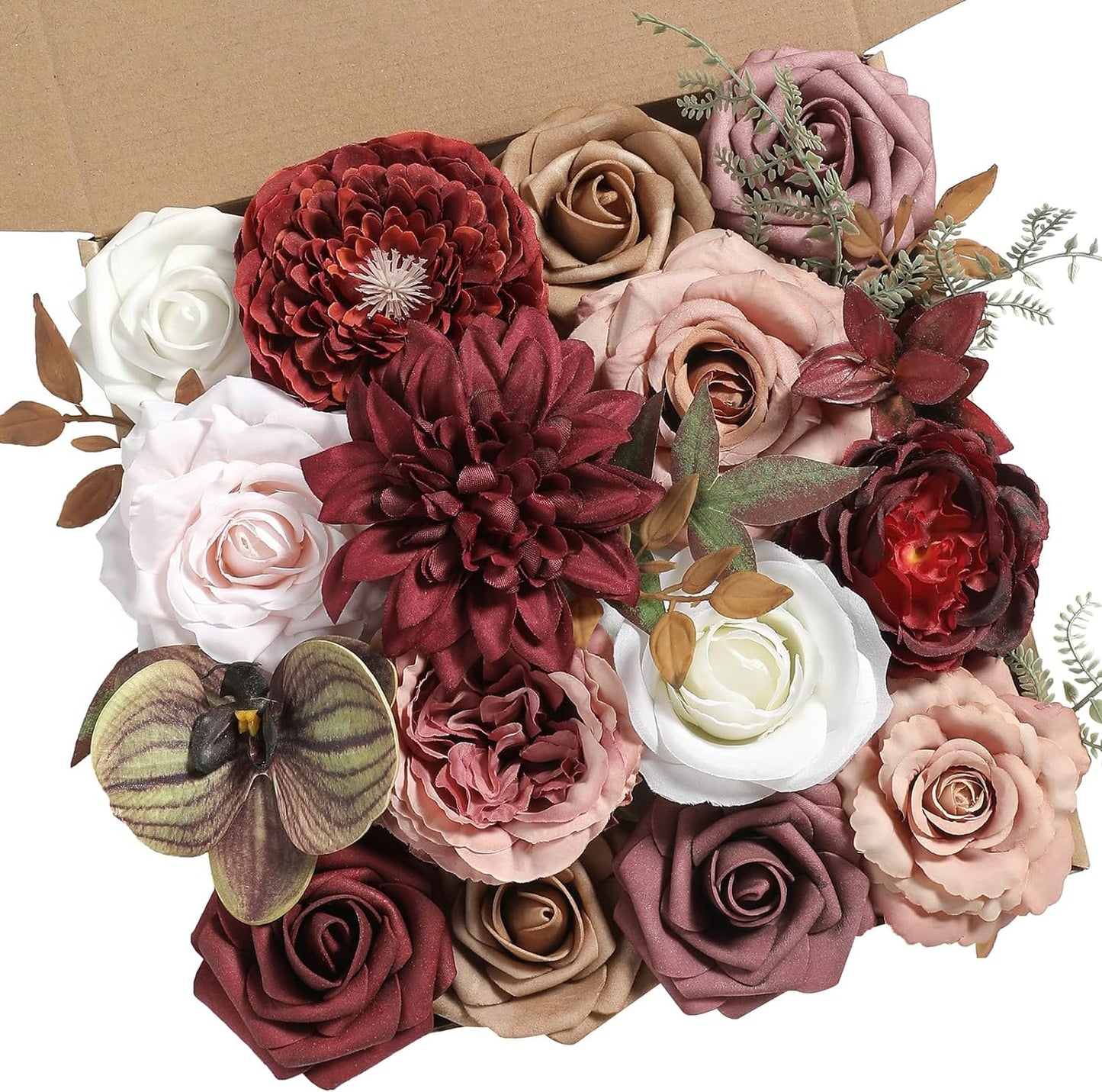 DIY DESIGNER FLOWER COMBO BOXES IN BURGUNDY PINK