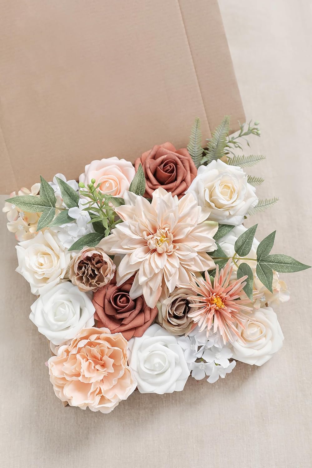 DIY DESIGNER FLOWER COMBO BOXES IN CHAMPAGNE WHITE 1