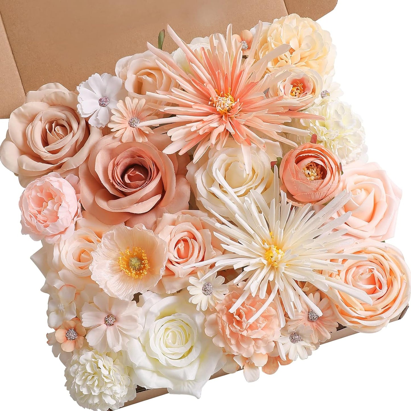 DIY DESIGNER FLOWER COMBO BOXES IN CHAMPAGNE