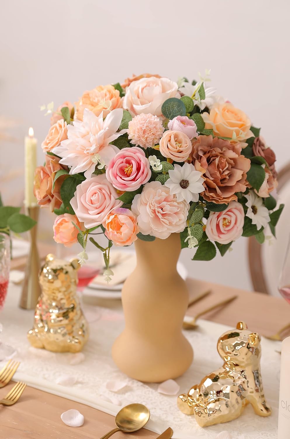 DIY DESIGNER FLOWER COMBO BOXES IN CHAMPAGNE PINK