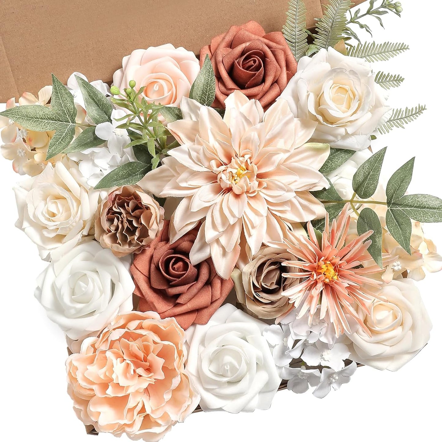 DIY DESIGNER FLOWER COMBO BOXES IN CHAMPAGNE WHITE 1