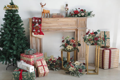 DIY DESIGNER FLOWER COMBO BOXES IN CHRISMAS RED