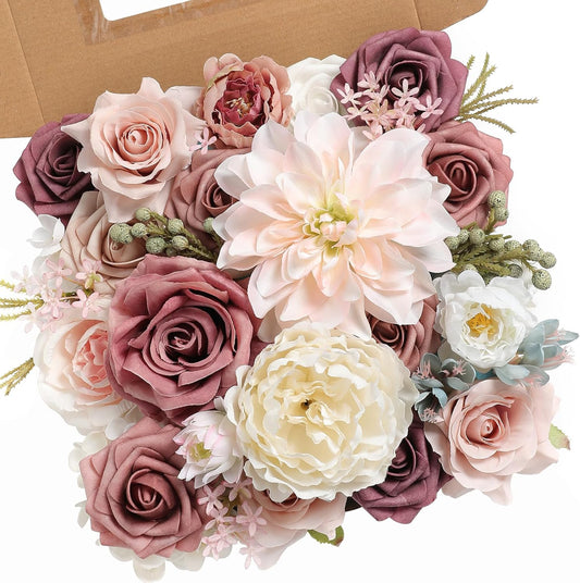 DIY DESIGNER FLOWER COMBO BOXES IN Dusty Rose