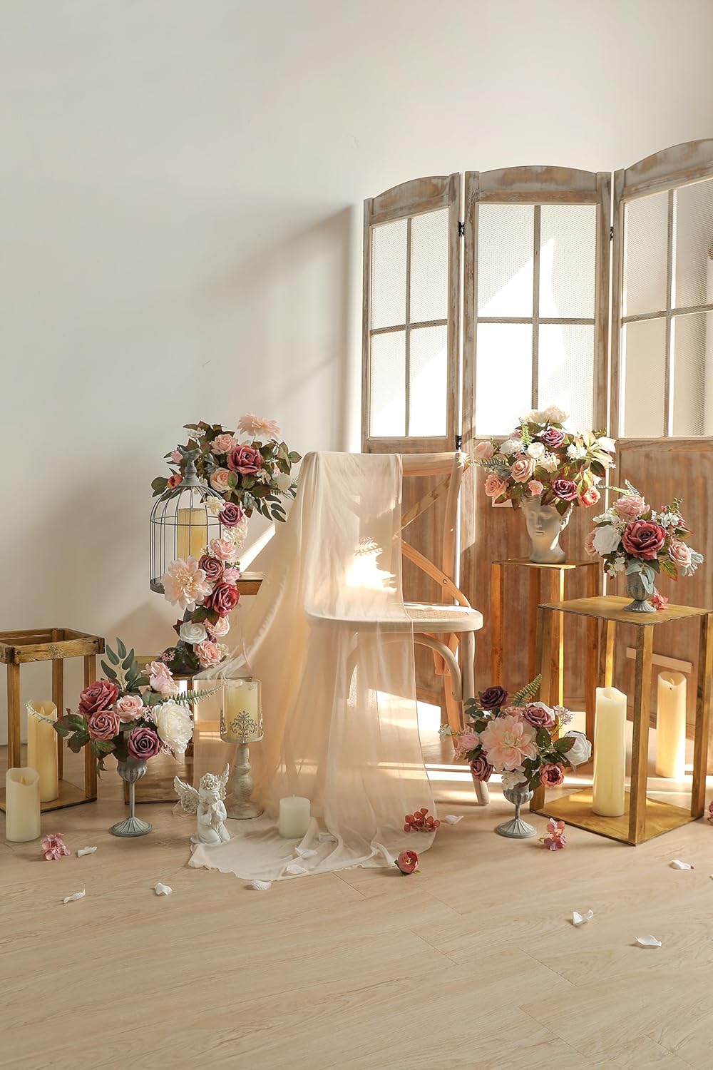 DIY DESIGNER FLOWER COMBO BOXES IN Dusty Rose