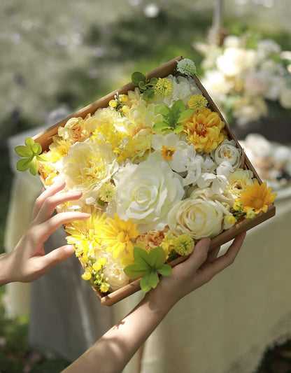 DIY DESIGNER FLOWER COMBO BOXES IN EXQUISITE YELLOW