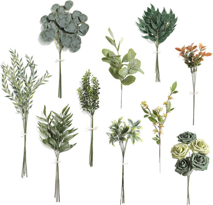 ARTIFICIAL GREENING STEM BOX SET-FOREST GREEN