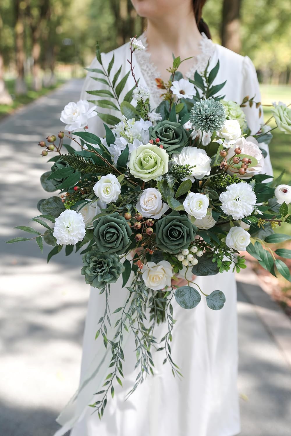 ARTIFICIAL GREENING STEM BOX SET-FOREST GREEN