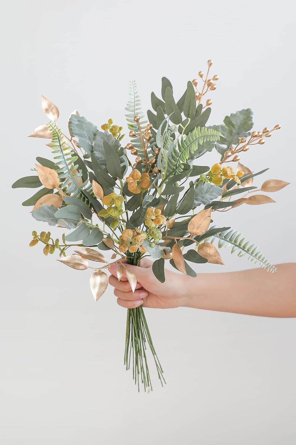 ARTIFICIAL GREENING STEM BOX SET-GOLDEN & GREEN