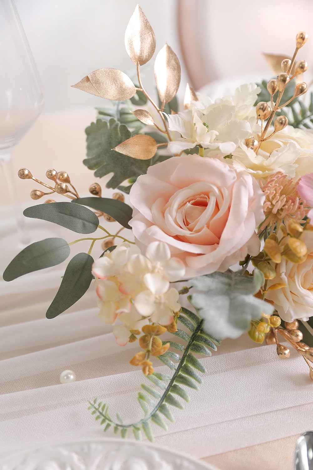 ARTIFICIAL GREENING STEM BOX SET-GOLDEN & GREEN