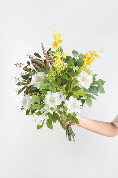 ARTIFICIAL GREENING STEM BOX SET-DUSTY & YELLOW