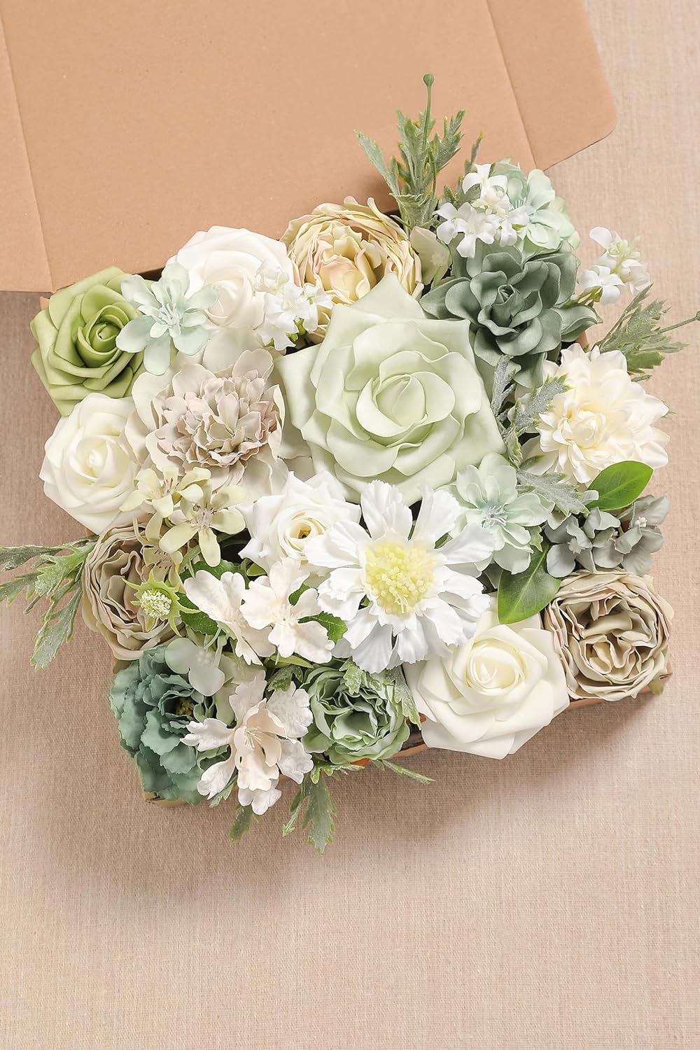 DIY DESIGNER FLOWER COMBO BOXES IN LIGHT GREEN