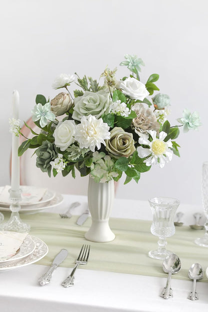 DIY DESIGNER FLOWER COMBO BOXES IN LIGHT GREEN