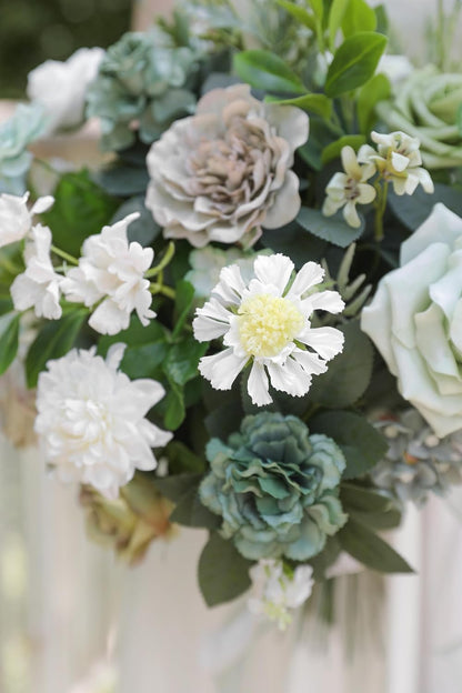 DIY DESIGNER FLOWER COMBO BOXES IN LIGHT GREEN