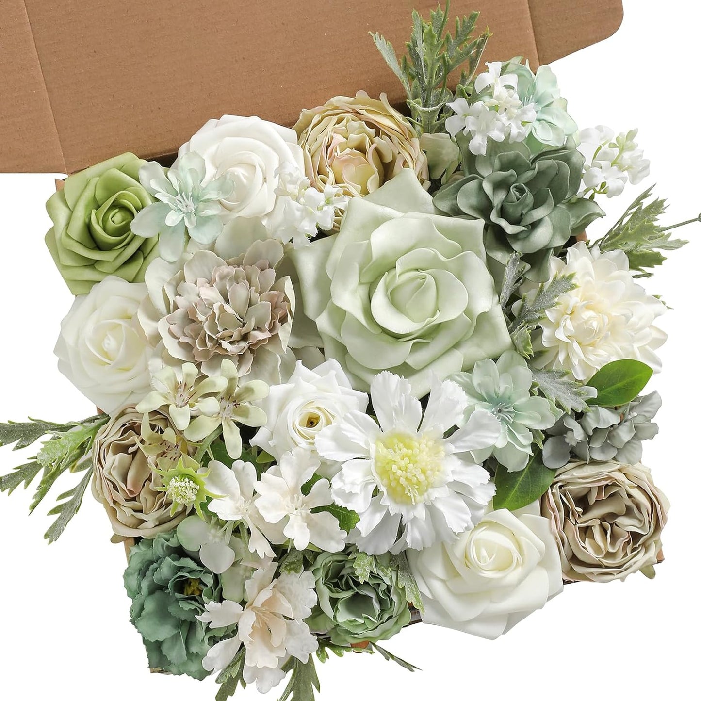 DIY DESIGNER FLOWER COMBO BOXES IN LIGHT GREEN