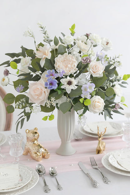 DIY DESIGNER FLOWER COMBO BOXES IN MILKY WHITE&PALE PURPLE
