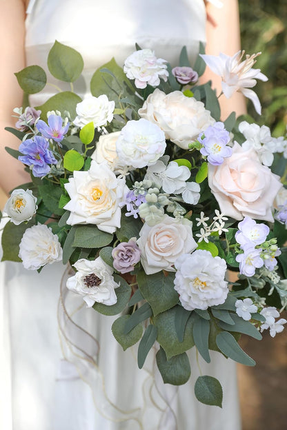 DIY DESIGNER FLOWER COMBO BOXES IN MILKY WHITE&PALE PURPLE
