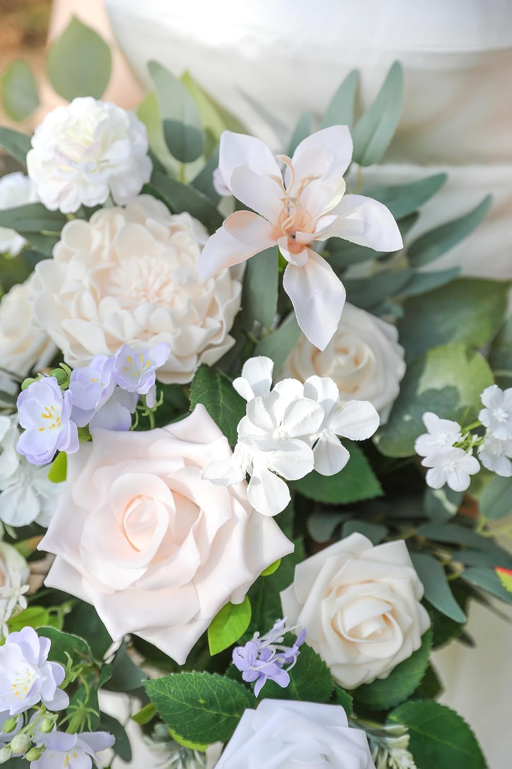 DIY DESIGNER FLOWER COMBO BOXES IN MILKY WHITE&PALE PURPLE