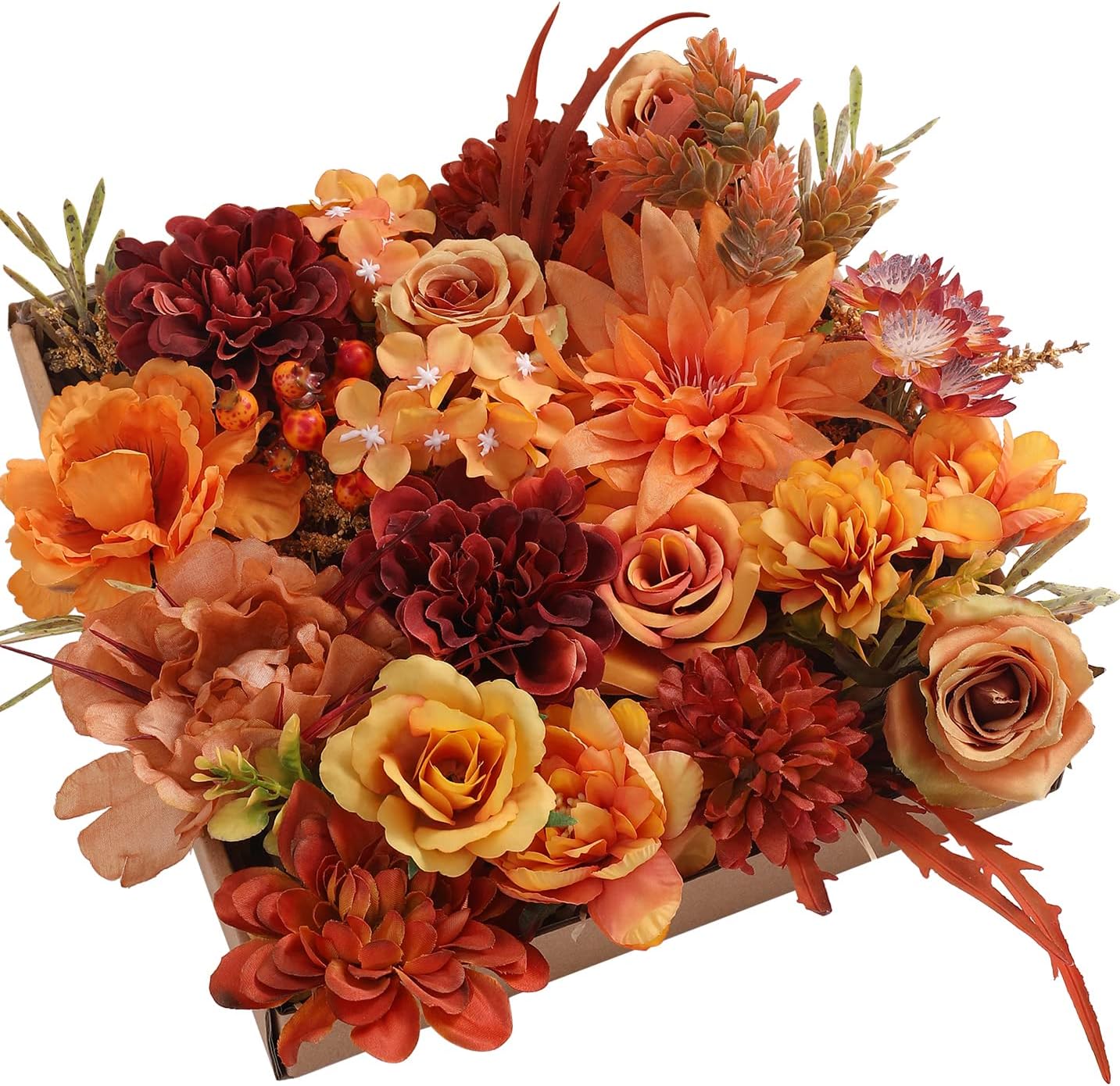 DIY DESIGNER FLOWER COMBO BOXES IN ORANGE