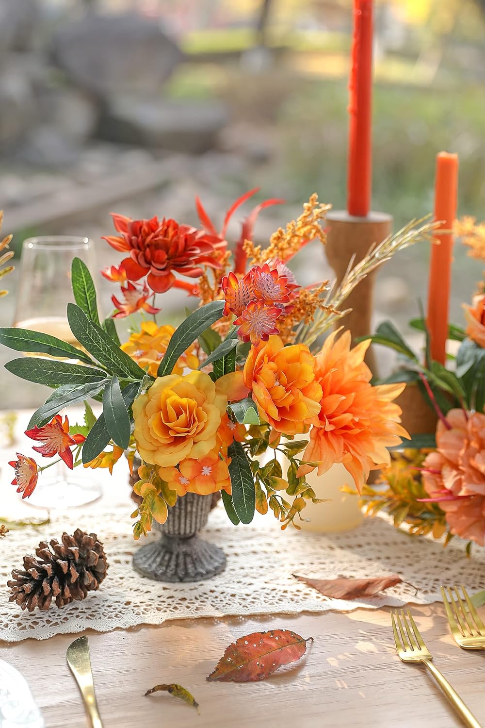 DIY DESIGNER FLOWER COMBO BOXES IN ORANGE