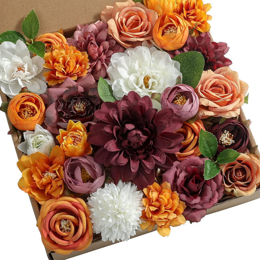 DIY DESIGNER FLOWER COMBO BOXES IN ORANGE RED