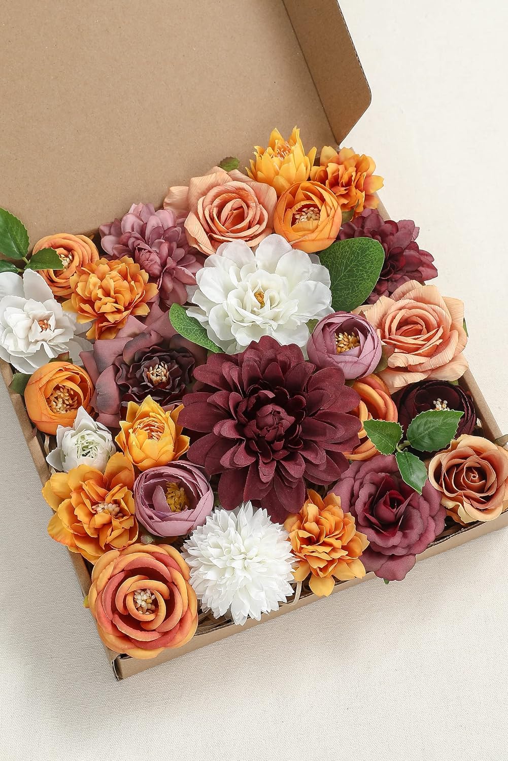 DIY DESIGNER FLOWER COMBO BOXES IN ORANGE RED