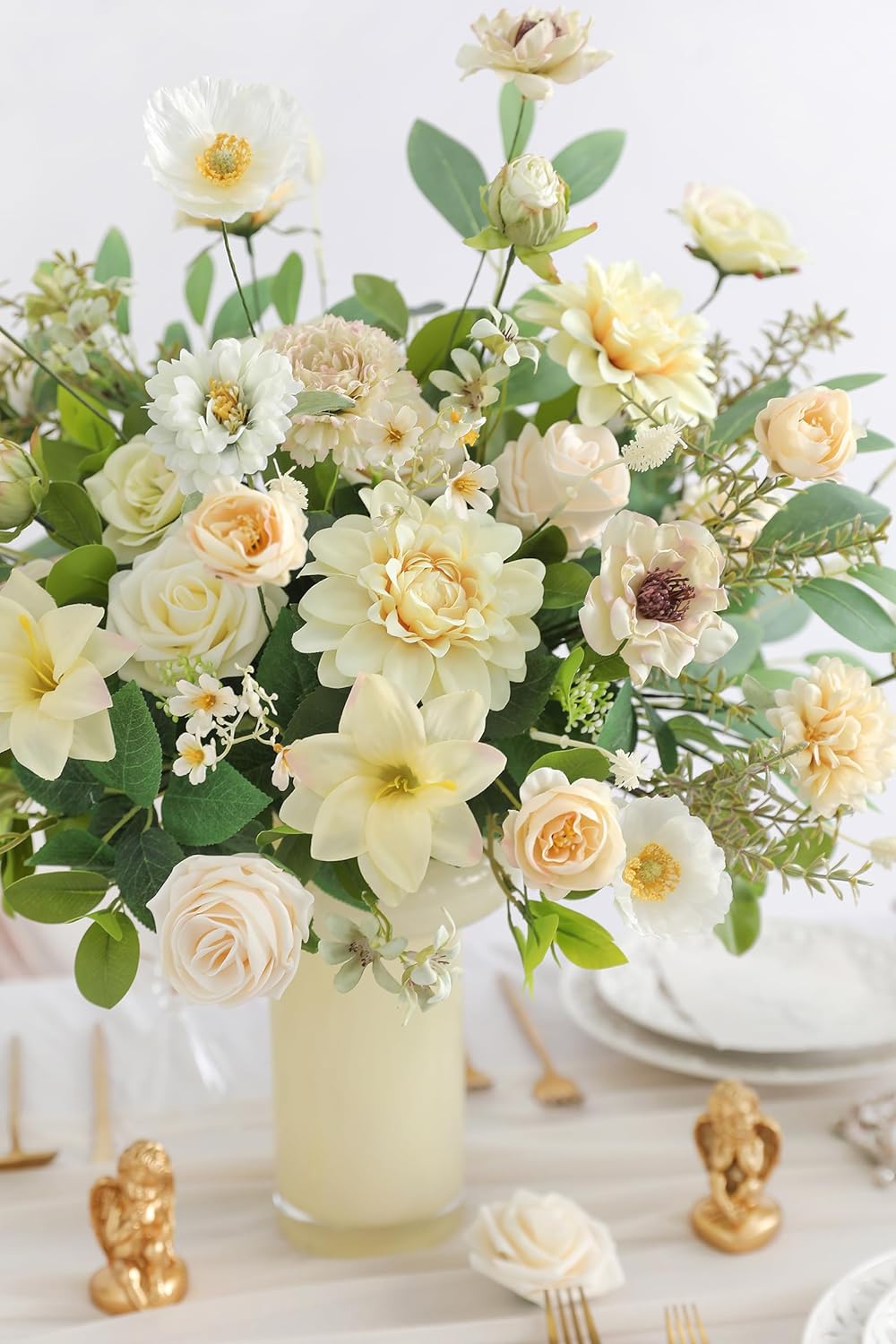 DIY DESIGNER FLOWER COMBO BOXES IN PALE YELLOW