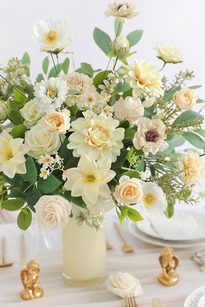 DIY DESIGNER FLOWER COMBO BOXES IN PALE YELLOW
