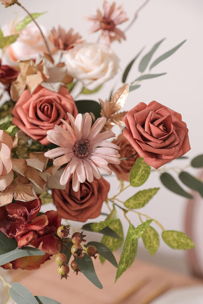 DIY DESIGNER FLOWER COMBO BOXES IN TERRACOTTA