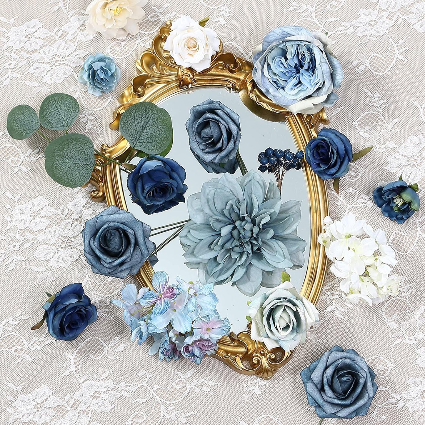 DIY DESIGNER FLOWER COMBO BOXES IN VINTAGE DUSTY BLUE