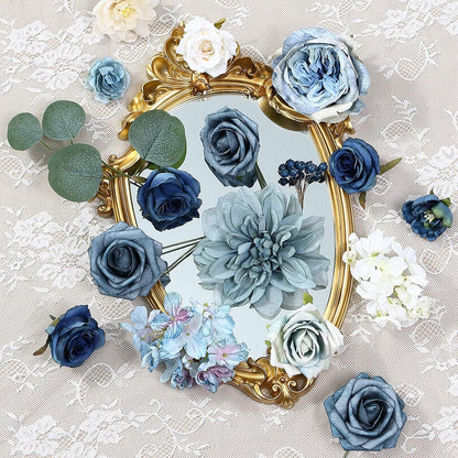 DIY DESIGNER FLOWER COMBO BOXES IN VINTAGE DUSTY BLUE